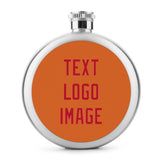 Custom Orange Red Hip Flask