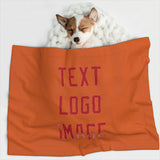 Custom Orange Red Pet Blanket