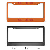 Custom Orange Red License Plate Frame