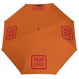 Custom Orange Red Automatic Umbrella