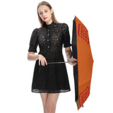 Custom Orange Red Automatic Umbrella