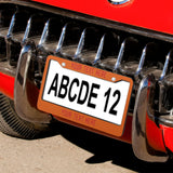 Custom Orange Red License Plate Frame