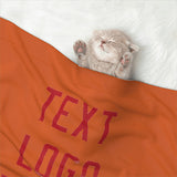 Custom Orange Red Pet Blanket