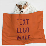 Custom Orange Crimson Red Pet Blanket