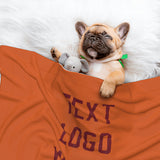 Custom Orange Crimson Red Pet Blanket