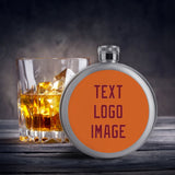 Custom Orange Crimson Red Hip Flask