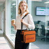 Custom Orange Crimson Red Lunch Bag