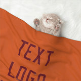 Custom Orange Crimson Red Pet Blanket
