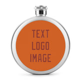 Custom Orange Coral Red Hip Flask