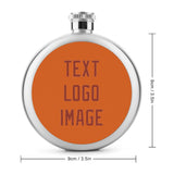 Custom Orange Coral Red Hip Flask