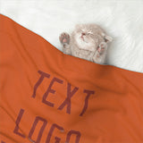 Custom Orange Coral Red Pet Blanket