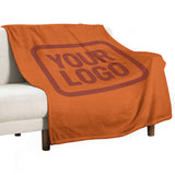 Custom Orange Coral Red Blanket
