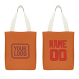 Custom Orange Orange Red Canvas Tote Bag
