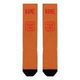Custom Orange Orange Red Knee-High Sock