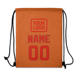 Custom Orange Orange Red Drawstring Bag