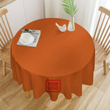 Custom Orange Orange Red Round Table Cloth