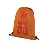Custom Orange Orange Red Drawstring Bag