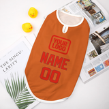 Custom Orange Orange Red Pet Vest