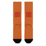 Custom Orange Orange Red Knee-High Sock