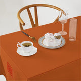 Custom Orange Coral Red Square Table Cloth