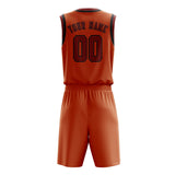 Custom Orange Coral Red Basketball Set