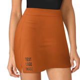 Custom Orange Black A-Line Skort