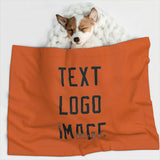 Custom Orange Black Pet Blanket