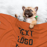 Custom Orange Black Pet Blanket