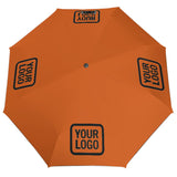 Custom Orange Black Automatic Umbrella
