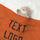 Custom Orange Black Pet Blanket