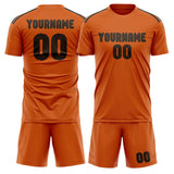 Custom Orange Brown Soccer Jersey