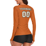 Custom Orange Cream Women's Long-Sleeve Shirt