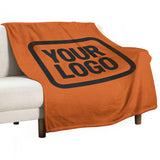 Custom Orange Black Blanket