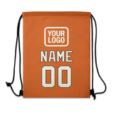 Custom Orange Cream Drawstring Bag