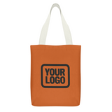 Custom Orange Cream Canvas Tote Bag