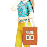 Custom Orange Cream Canvas Tote Bag