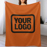 Custom Orange Black Blanket