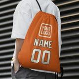 Custom Orange Cream Drawstring Bag