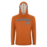 Custom Orange Light Blue UV-Hoodie