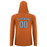 Custom Orange Light Blue UV-Hoodie