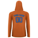 Custom Orange Sky Blue UV-Hoodie