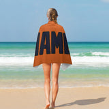 Custom Orange Navy Beach Towel