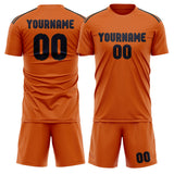 Custom Orange Navy Soccer Jersey