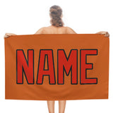 Custom Orange Orange Red Beach Towel