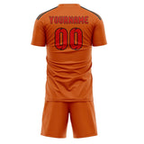 Custom Orange Orange Red Soccer Jersey