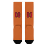 Custom Orange Red Knee-High Sock