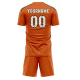 Custom Orange White Soccer Jersey