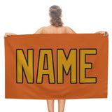 Custom Orange Yellow Beach Towel