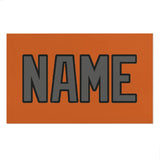 Custom Orange Dark Grey Beach Towel