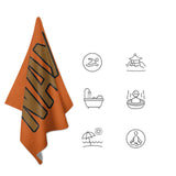 Custom Orange Khaki Beach Towel
